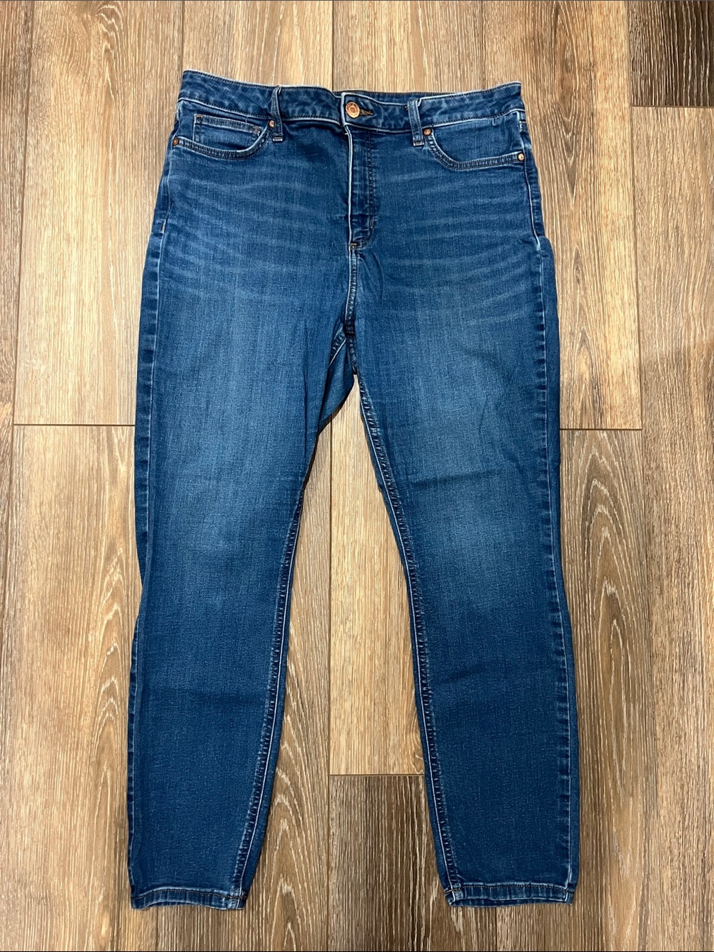 Size 16 High Rise Skinny Blue Stretch Slim Jeans Lauren Conrad